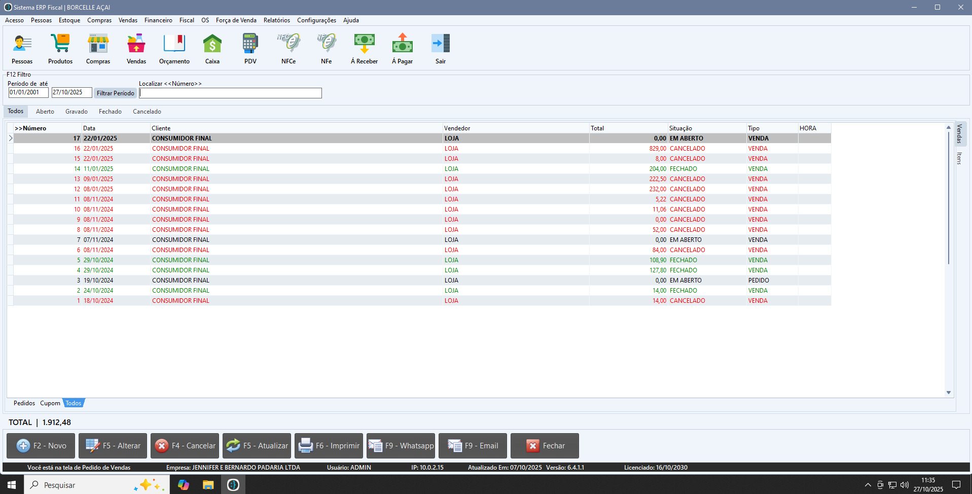 Configurações Fiscais